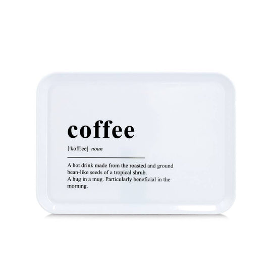 Tarjotin Coffee, valkoinen