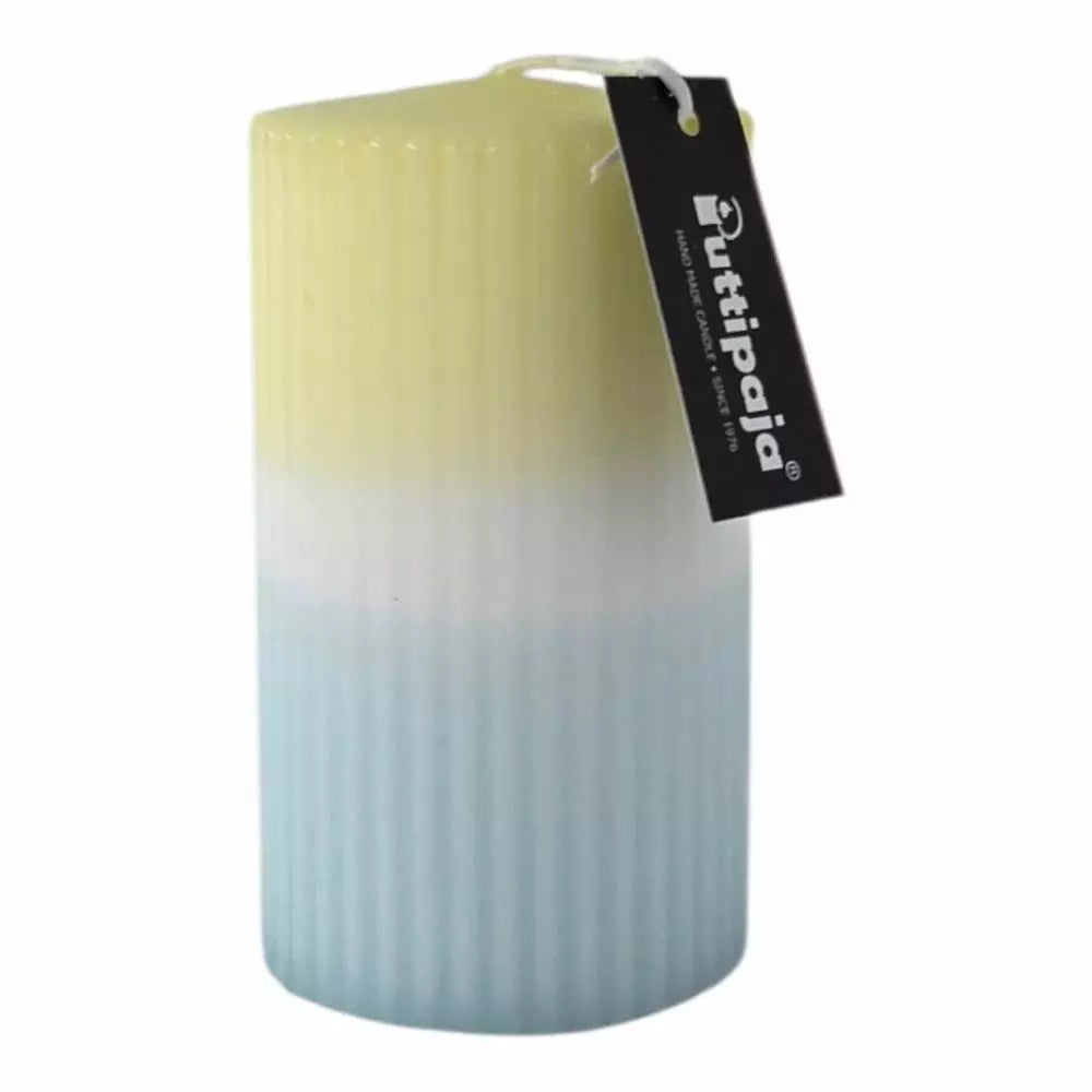 Dip dye vekkikynttilä, vaaleankeltainen, vaaleansininen