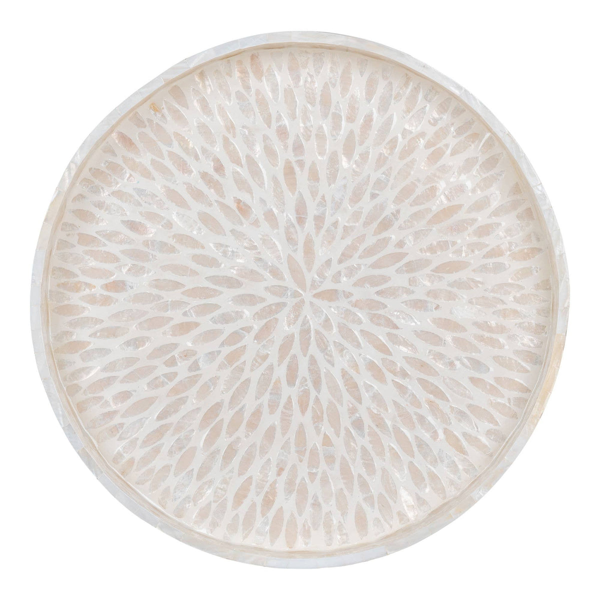 Tarjotin bambu ja capiz-simpukka, beige