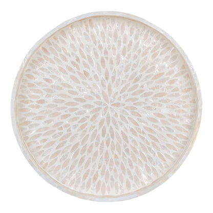 Tarjotin bambu ja capiz-simpukka, beige
