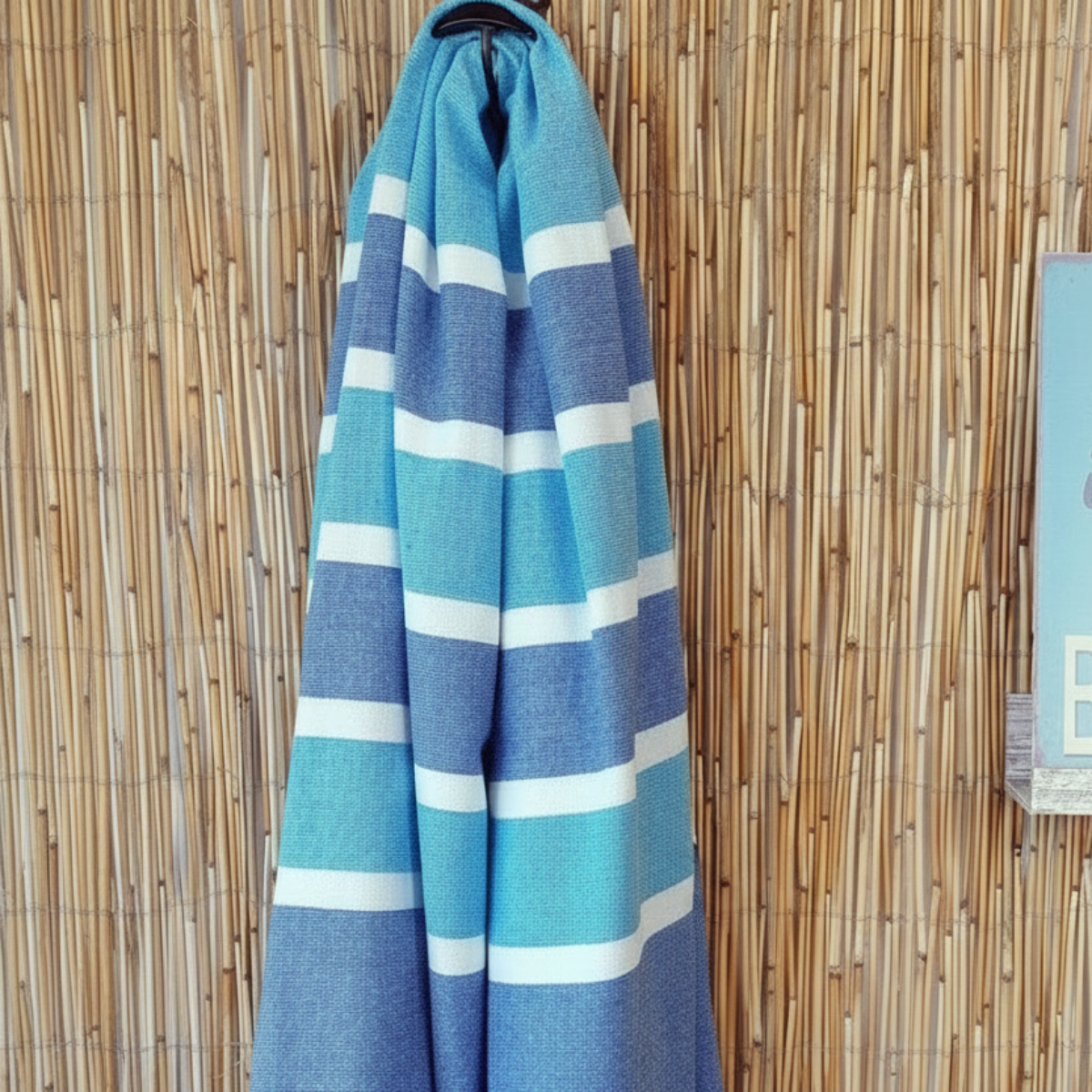 Kaksipuolinen rantapyyhe Paloma, turkoosi -  sininen