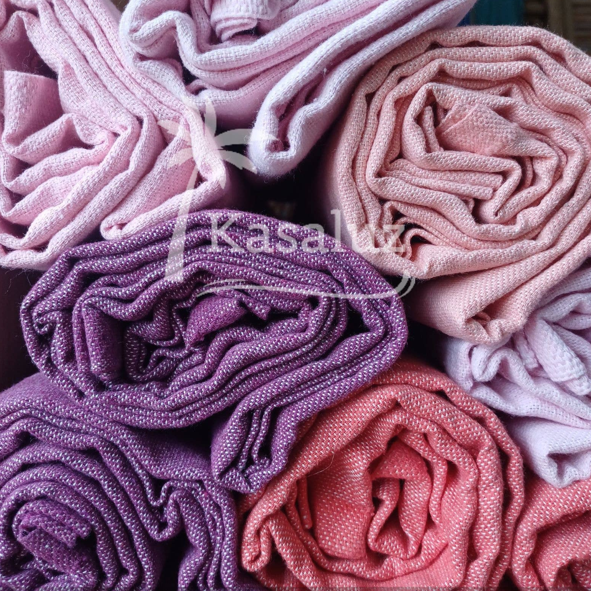 Hamam-pyyhe/peitto Auténtica, persikka, 100% puuvillaa