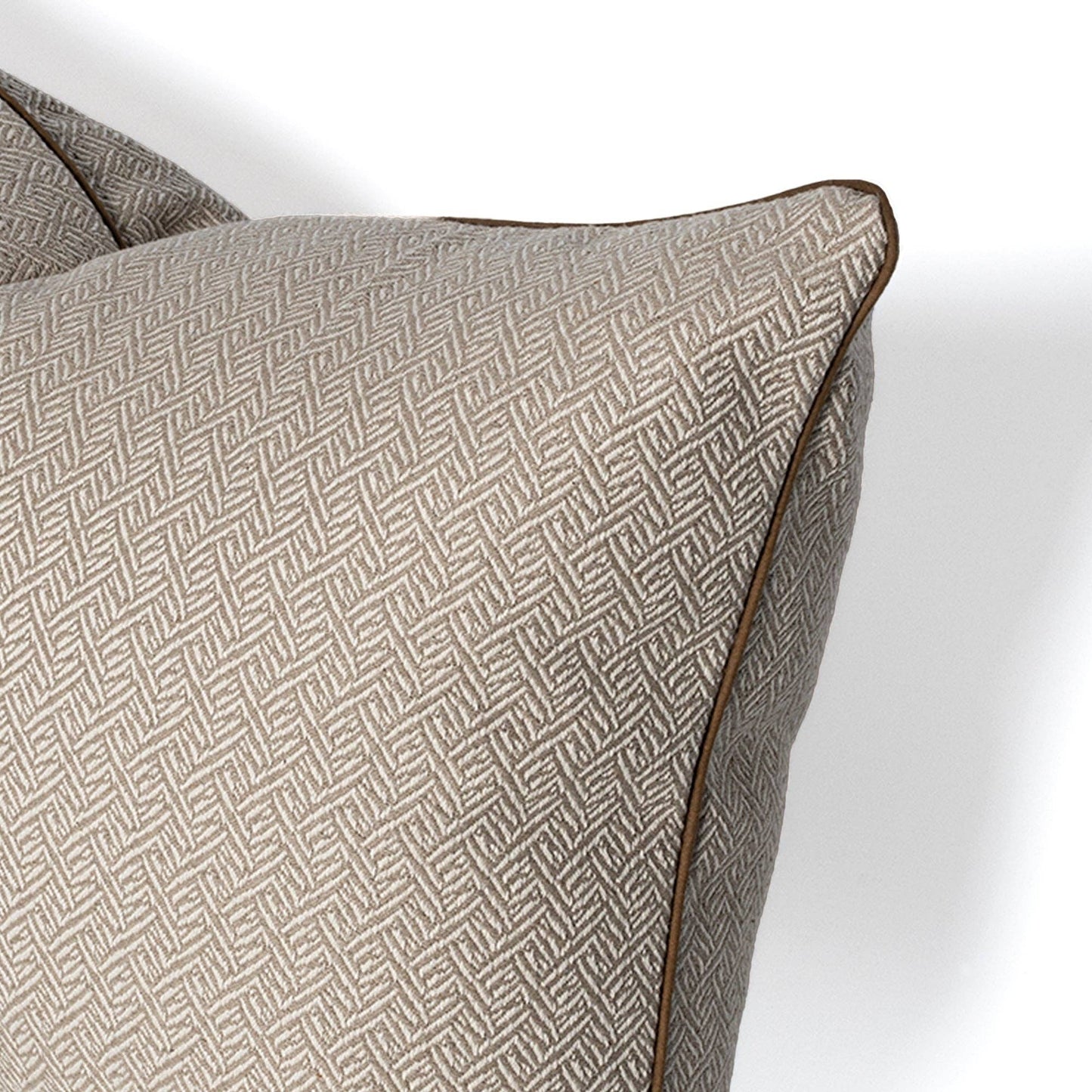 Koristetyynynpäällinen, kalanruotokuvio 50x50 cm, beige
