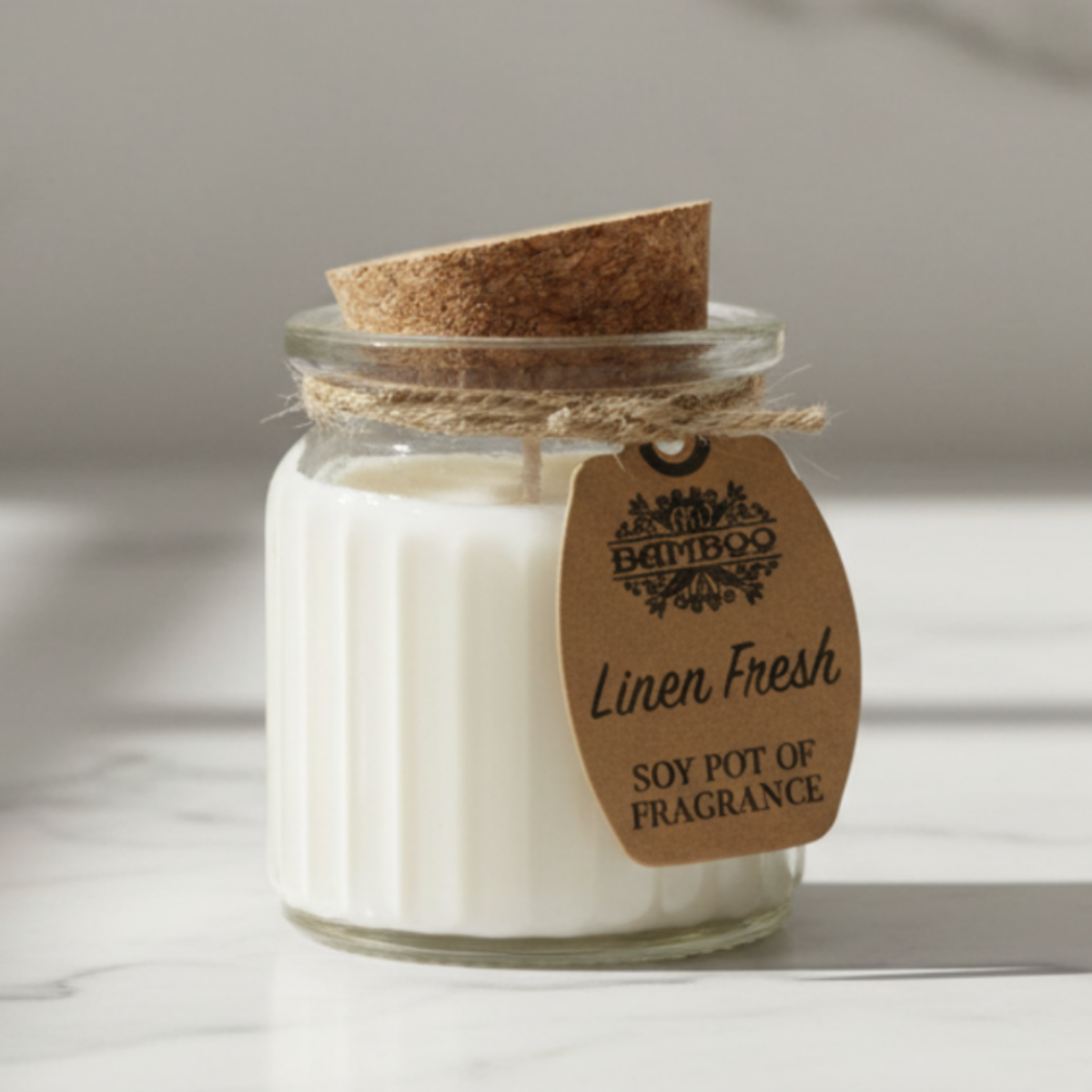 Bamboo Linen Fresh -soijavahakynttilä