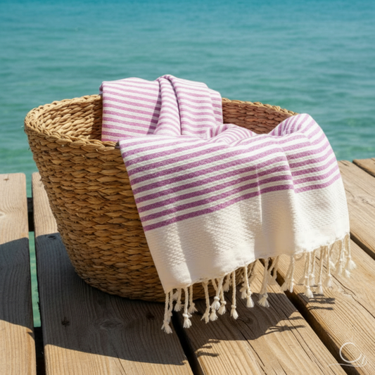 Hamam-pyyhe Atlántico, liila, 100% puuvillaa