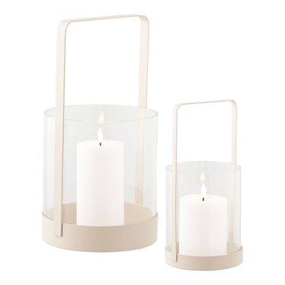 Hurricane-kynttilälyhty beige 2 kpl