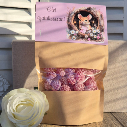 Vadelmakaramellit - Olet ajatuksissani 200g