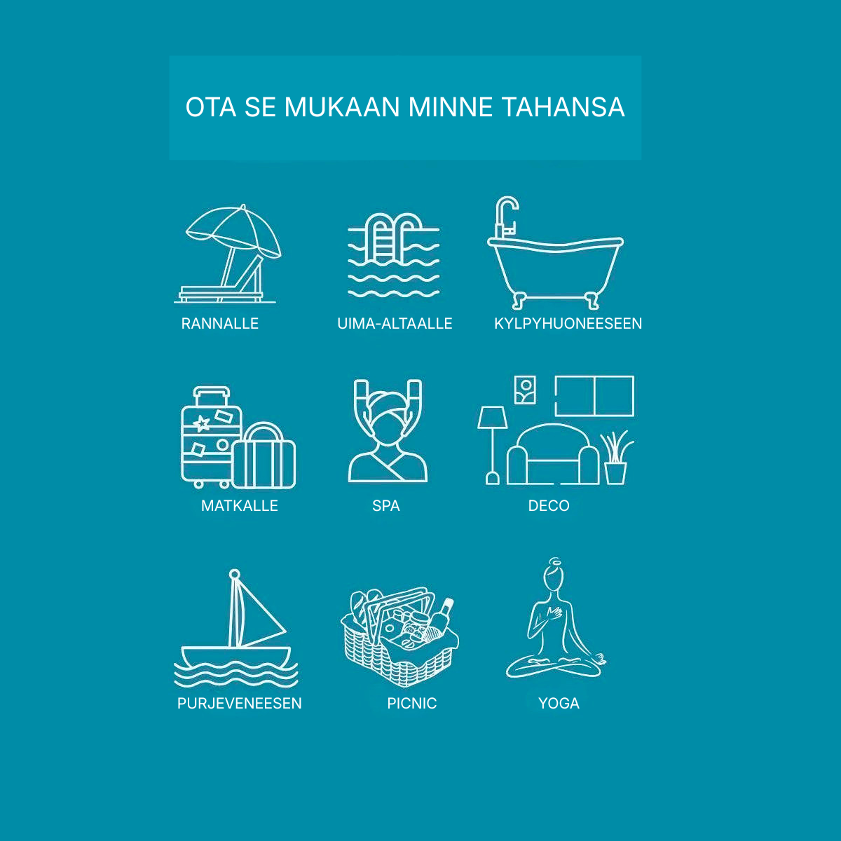 Hamam-pyyhe/peitto Auténtica 100% puuvillaa, taivaansininen