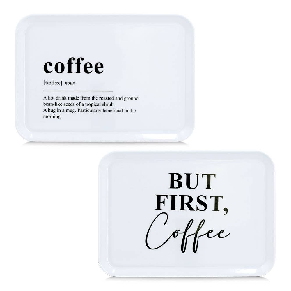 Tarjotin Coffee, valkoinen