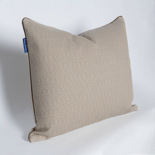 Koristetyynynpäällinen, kalanruotokuvio 50x50 cm, beige