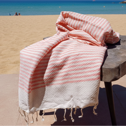Hamam-pyyhe Atlántico, roosa, 100% puuvillaa
