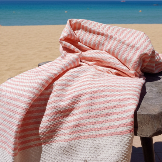 Hamam-pyyhe Atlántico, roosa, 100% puuvillaa