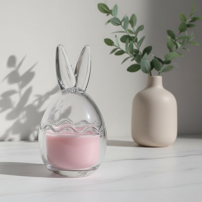 Lasinen pupukynttilä, soft pink