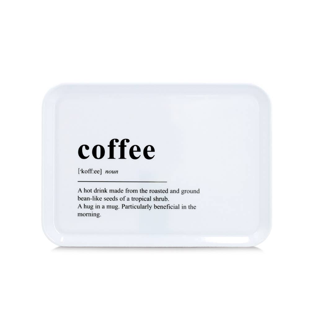 Tarjotin Coffee, valkoinen