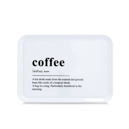 Tarjotin Coffee, valkoinen