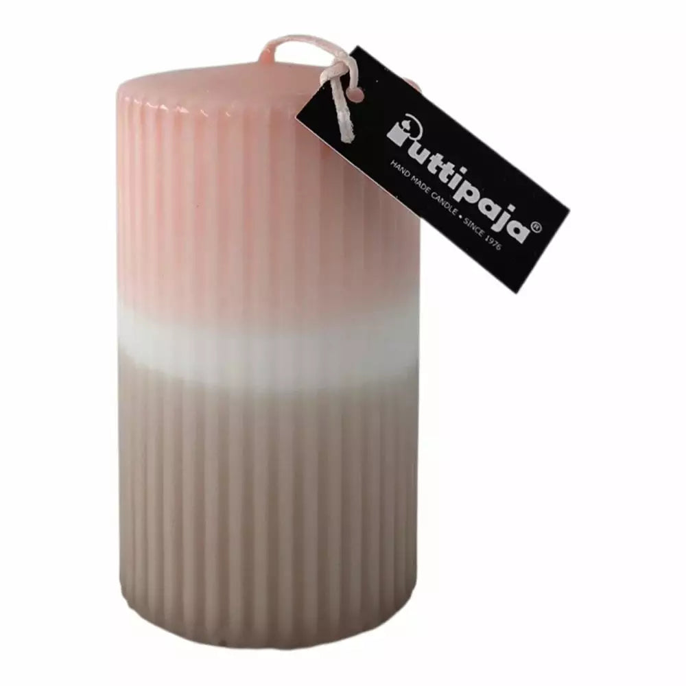 Dip dye vekkikynttilä, aprikoosi, puuteri