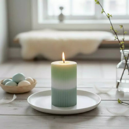 Dip dye vekkikynttilä, lehmus, salvia