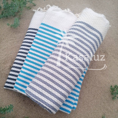 Hamam-pyyhe Atlántico, harmaa, 100% puuvillaa