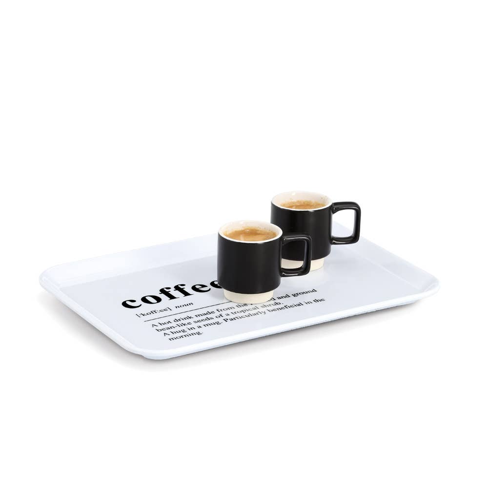 Tarjotin Coffee, valkoinen