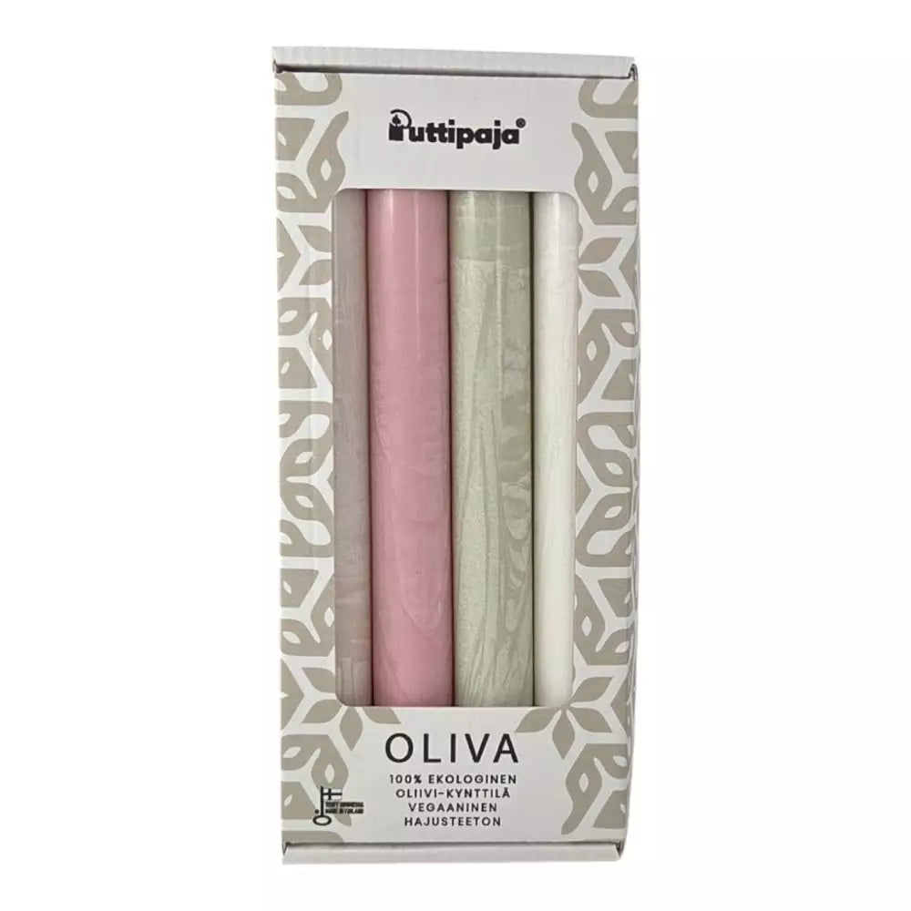 Kynttiläpakkaus Oliva 4 kpl, kesälajitelma